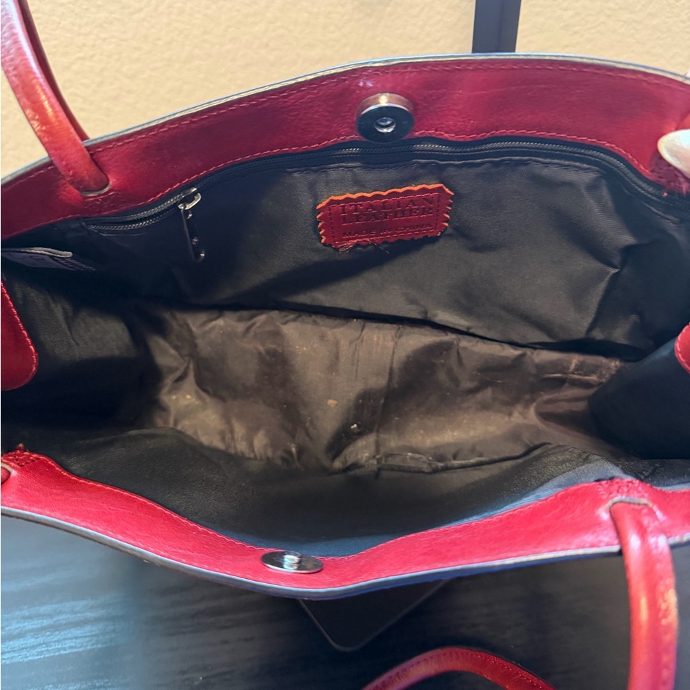 Wilsons Leather Red Shoulder Bag Set - Picture 6 of 6